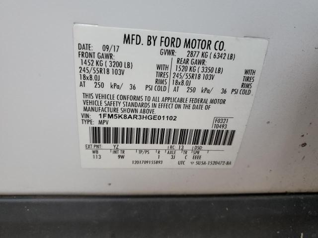2017 FORD EXPLORER P - 1FM5K8AR3HGE01102