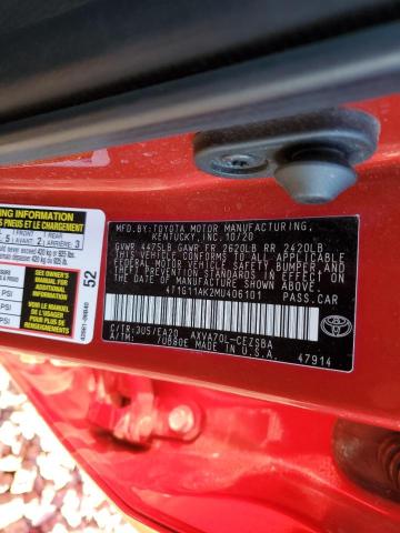 2021 Toyota Camry Se VIN: 4T1G11AK2MU406101 Lot: 44102454