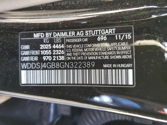 VIN WDDSJ4GB8GN322389 2016 Mercedes-Benz CLA-Class,... no.12