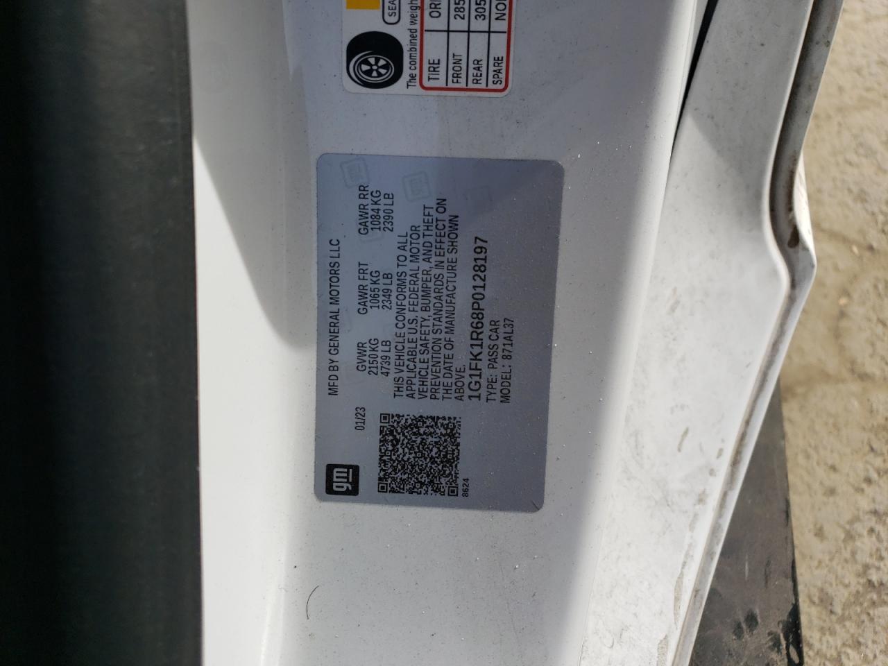 1G1FK1R68P0128197 CHEVROLET CAMARO 2023