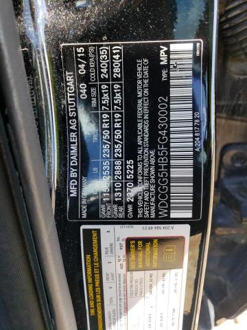 2015 MERCEDES-BENZ GLK350 - WDCGG5HB5FG430002