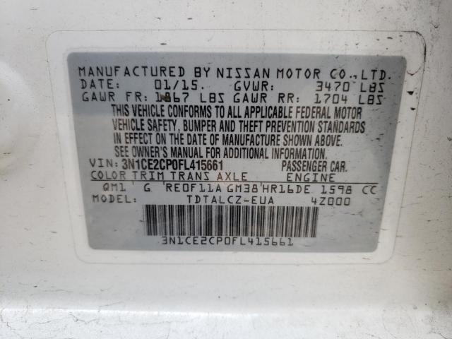 2015 Nissan Versa Note S VIN: 3N1CE2CP0FL415661 Lot: 44805794