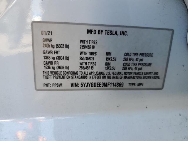 5YJYGDEE9MF114869 Tesla Model Y  12