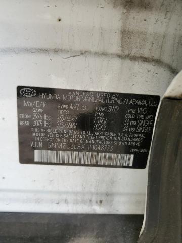 2017 HYUNDAI SANTA FE S 5NMZU3LBXHH048773