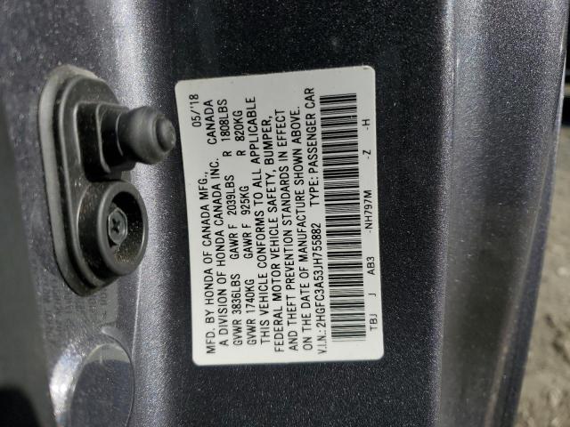 2018 HONDA CIVIC SI 2HGFC3A53JH755882