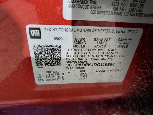 3GCPADEK4RG119854 CHEVROLET ALL Models 2024