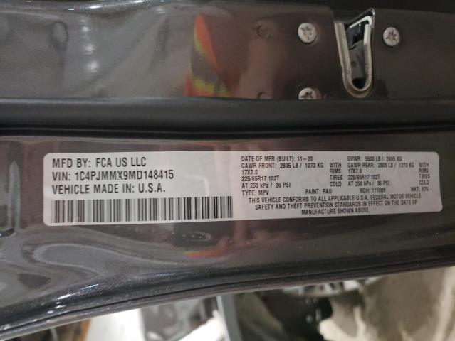 2021 JEEP CHEROKEE L - 1C4PJMMX9MD148415