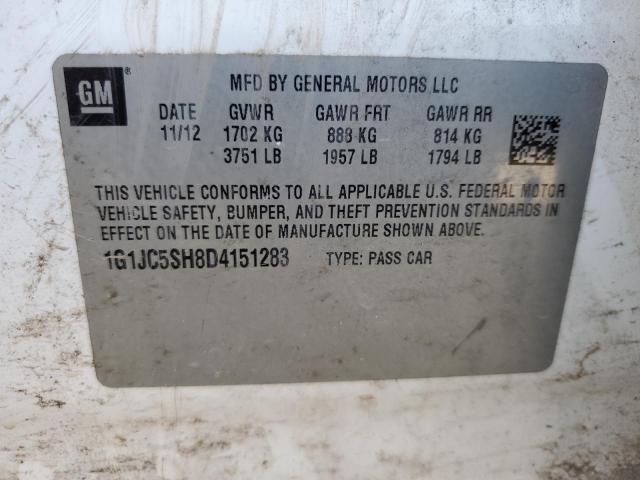 2013 Chevrolet Sonic Lt VIN: 1G1JC5SH8D4151283 Lot: 44400714