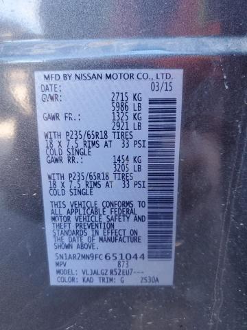 2015 NISSAN PATHFINDER - 5N1AR2MN9FC651044