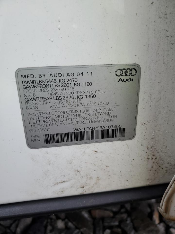 WA1LFAFP9BA107450 2011 Audi Q5 Premium Plus