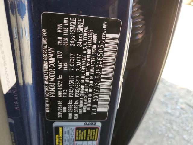 2017 HYUNDAI SANTA FE S 5XYZU3LB3HG465050