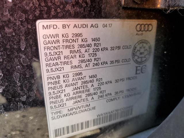 2017 AUDI Q7 TECHNIK WA1WAAF76HD055469