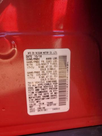 2017 Nissan Rogue S VIN: JN8AT2MT1HW130457 Lot: 43810514