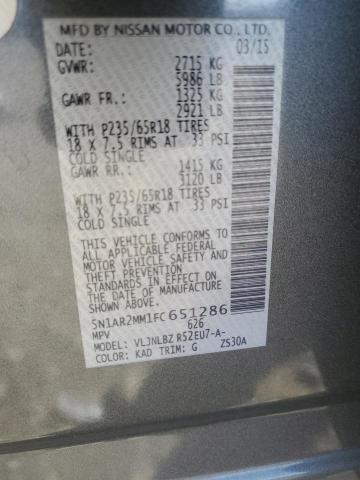 2015 NISSAN PATHFINDER - 5N1AR2MM1FC651286