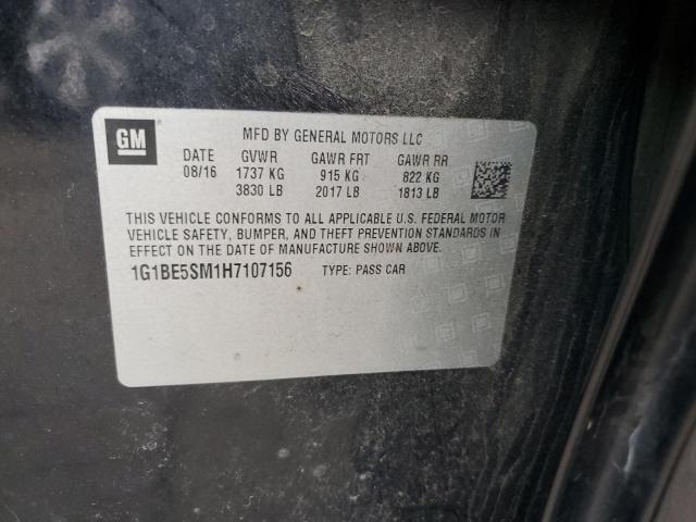 2017 CHEVROLET CRUZE LT - 1G1BE5SM1H7107156