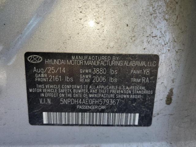 Lot #2413668002 2015 HYUNDAI ELANTRA SE salvage car