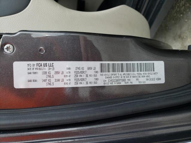 2019 DODGE GRAND CARA - 2C4RDGCG6KR772069
