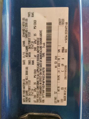 2015 FORD F150 1FTMF1EP4FKE31675