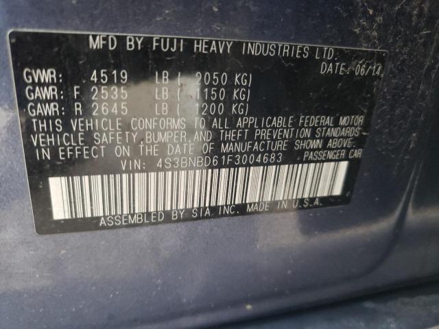 2015 SUBARU LEGACY 4S3BNBD61F3004683