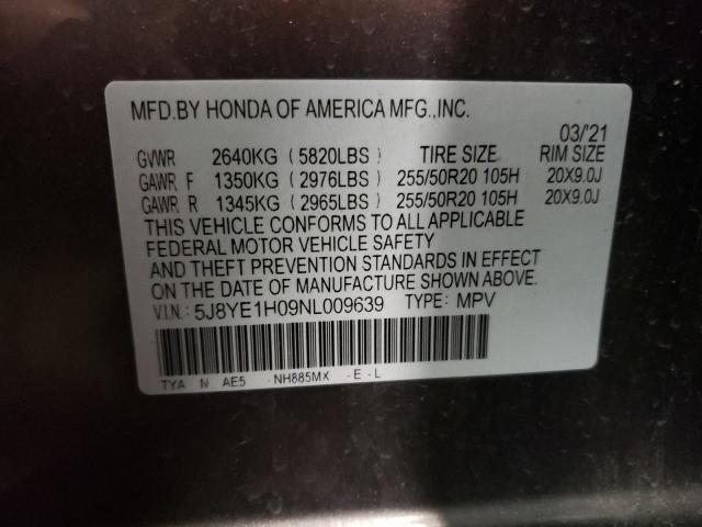 2022 ACURA MDX A-SPEC - 5J8YE1H09NL009639