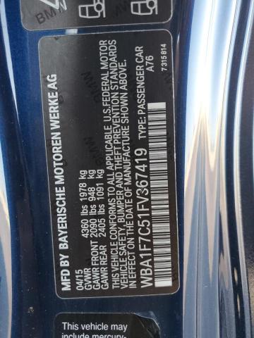 VIN WBA1F7C51FV367419 2015 BMW 2 Series, 228 XI no.12