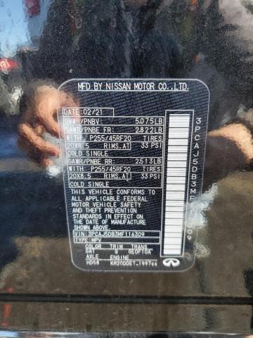 2021 INFINITI QX50 SENSO 3PCAJ5DB3MF116309