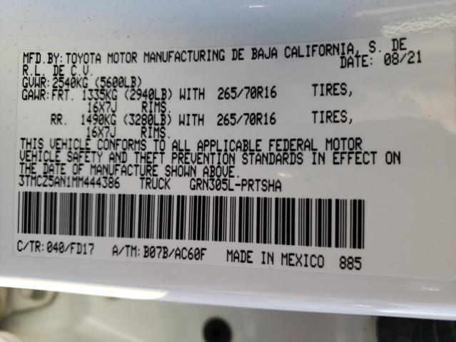 2021 TOYOTA TACOMA DOU 3TMCZ5AN1MM444386