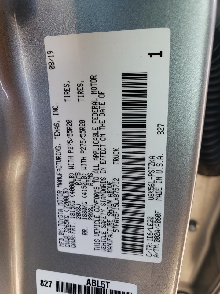 5TFAY5F15LX875712 TOYOTA TUNDRA 2020