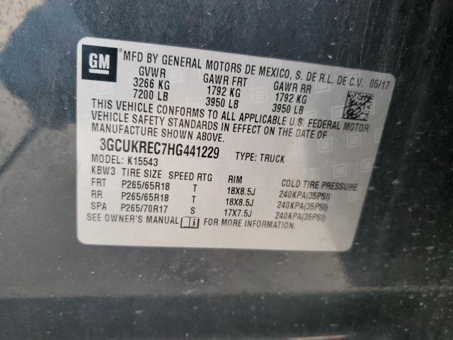 2017 CHEVROLET SILVERADO 3GCUKREC7HG441229