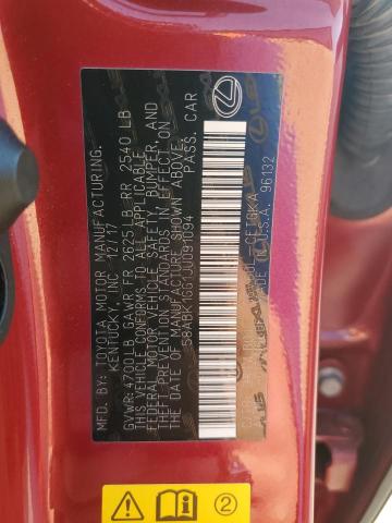2018 LEXUS ES 350 58ABK1GG1JU091094