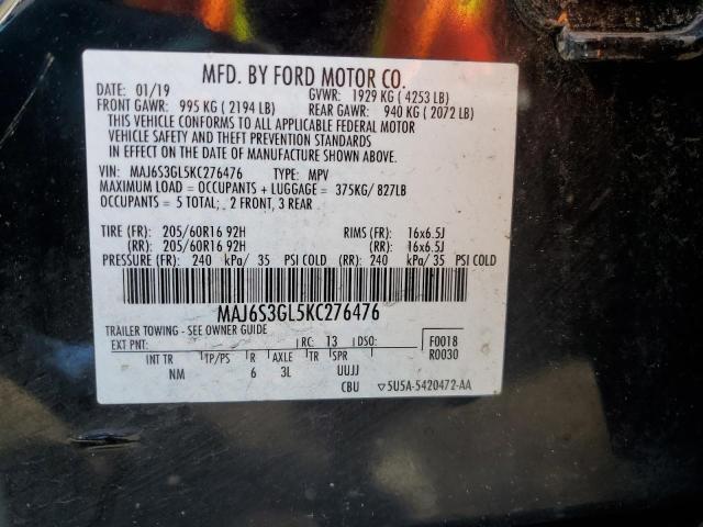 2019 FORD ECOSPORT MAJ6S3GL5KC276476
