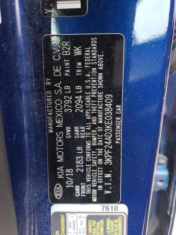 2019 KIA FORTE FE 3KPF24AD3KE038409