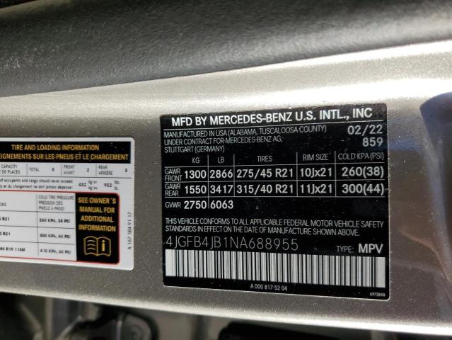 4JGFB4JB1NA688955 2022 MERCEDES-BENZ GLE - Image 13