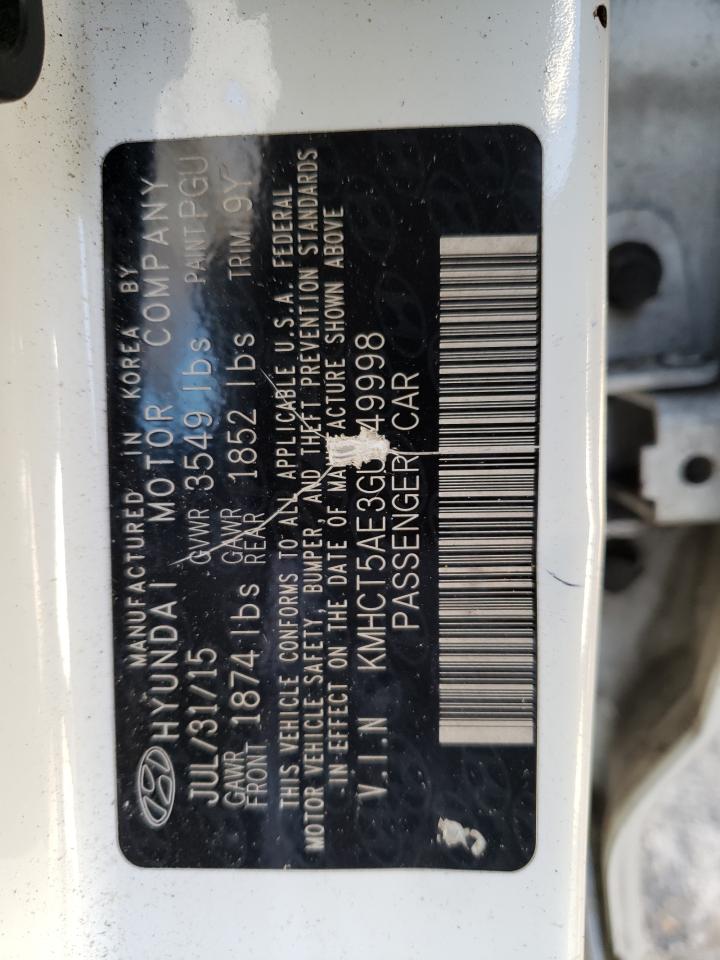 KMHCT5AE3GU249998 2016 Hyundai Accent Se