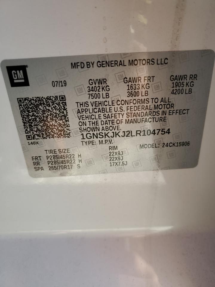 1GNSKJKJ2LR104754 CHEVROLET SUBURBAN 2020