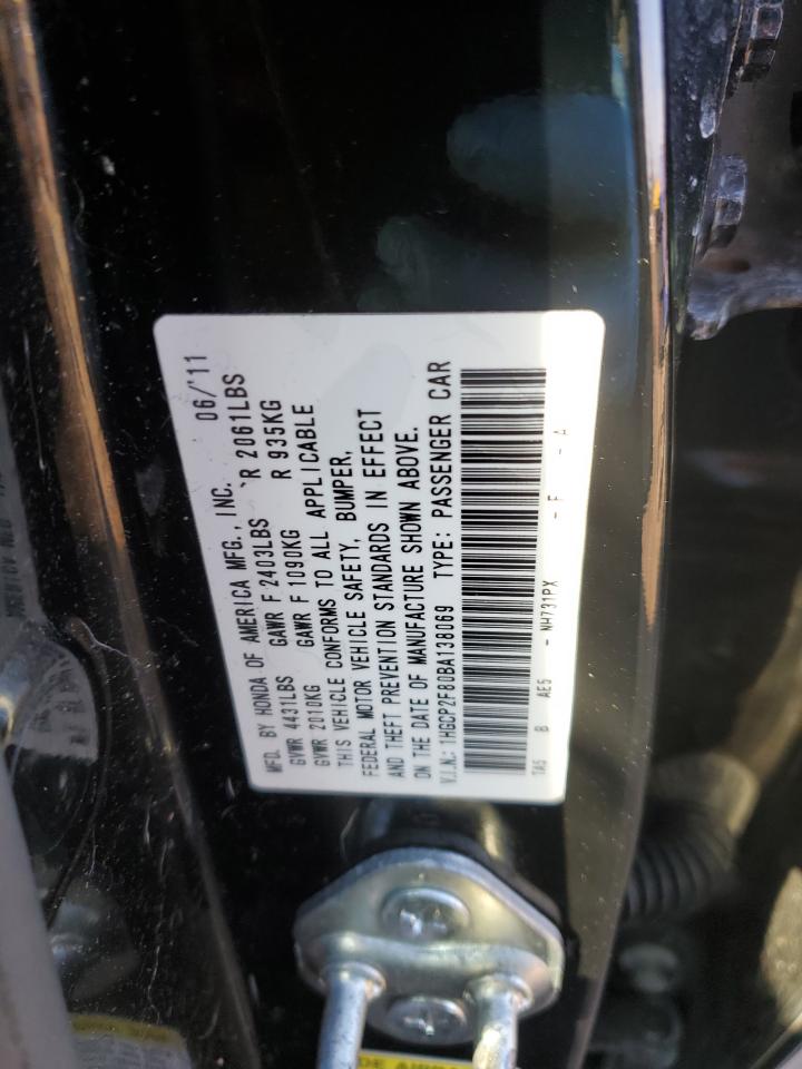 1HGCP2F80BA138069 2011 Honda Accord Exl