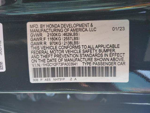 2023 HONDA ACCORD HYB 1HGCY2F73PA003941
