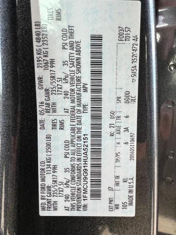 1FMCU9G91HUA52151 2017 FORD ESCAPE - Image 10