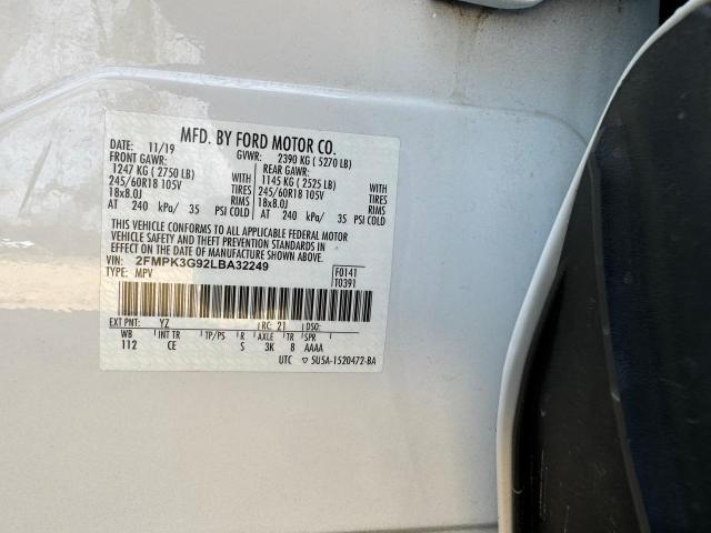 2020 FORD EDGE SE 2FMPK3G92LBA32249