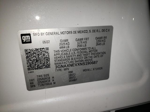 2022 CHEVROLET EQUINOX PR 3GNAXNEVXNS190687