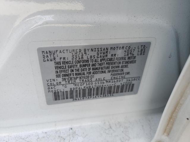 2019 NISSAN SENTRA SR 3N1CB7AP1KY438131