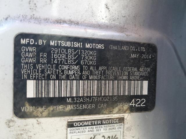 2015 Mitsubishi Mirage De VIN: ML32A3HJ7FH002135 Lot: 42394674