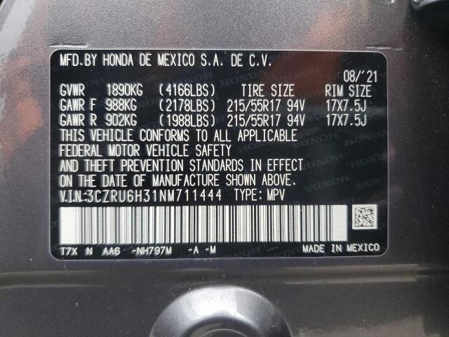 2022 HONDA HR-V LX - 3CZRU6H31NM711444