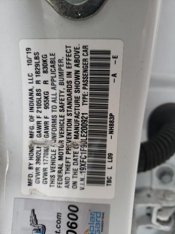 2020 HONDA CIVIC TOUR 19XFC1F90LE200921