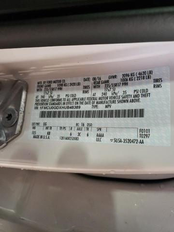 2017 Ford Escape Se VIN: 1FMCU0GDXHUB48389 Lot: 40972944