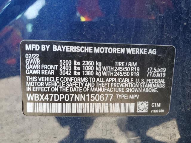 2022 BMW X3 SDRIVE3 WBX47DP07NN150677