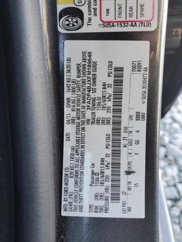 2015 Ford Fiesta Se VIN: 3FADP4BJXFM189648 Lot: 43221544