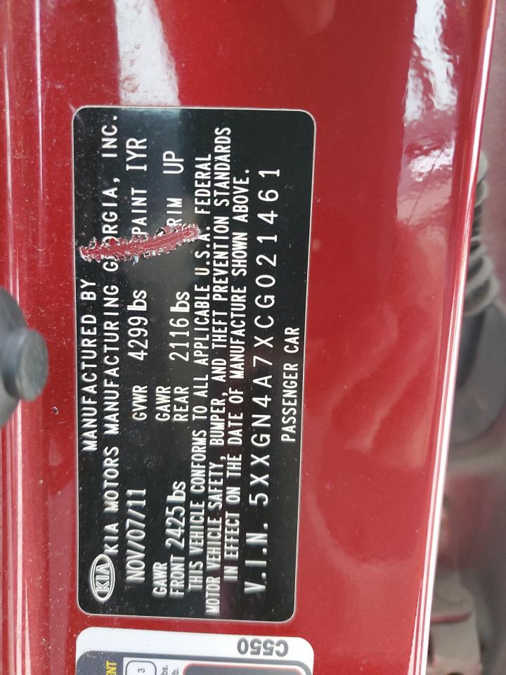 5XXGN4A7XCG021461 2012 Kia Optima Ex