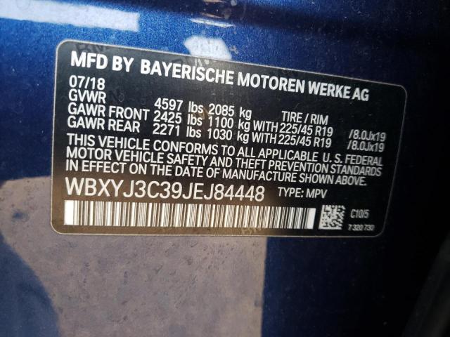 VIN WBXYJ3C39JEJ84448 2018 BMW X2, Sdrive28I no.13