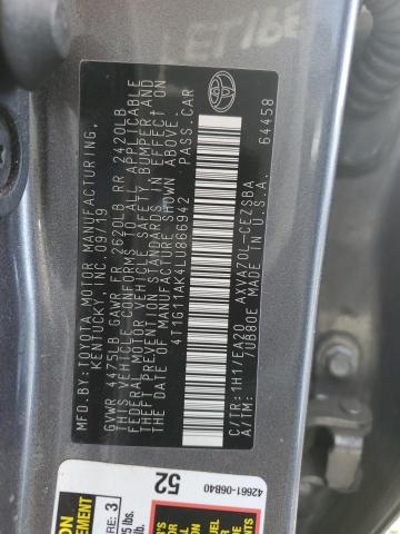2020 TOYOTA CAMRY SE 4T1G11AK4LU866942